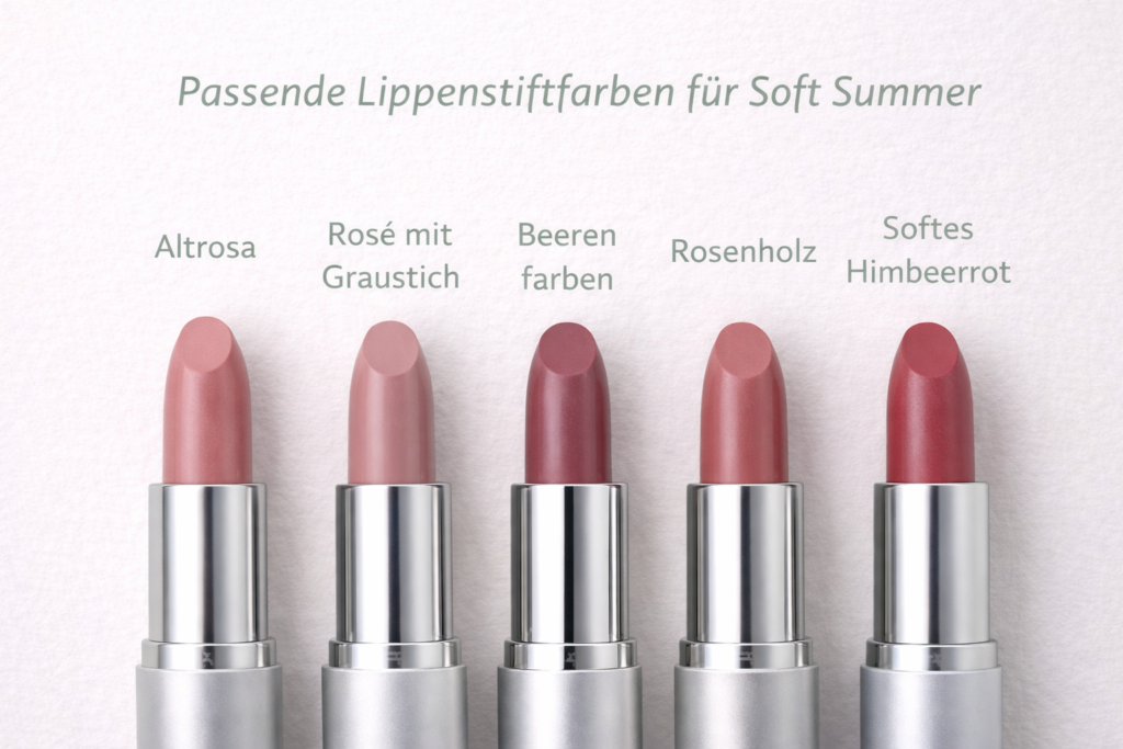 Lippensstiftfarben Soft Summer