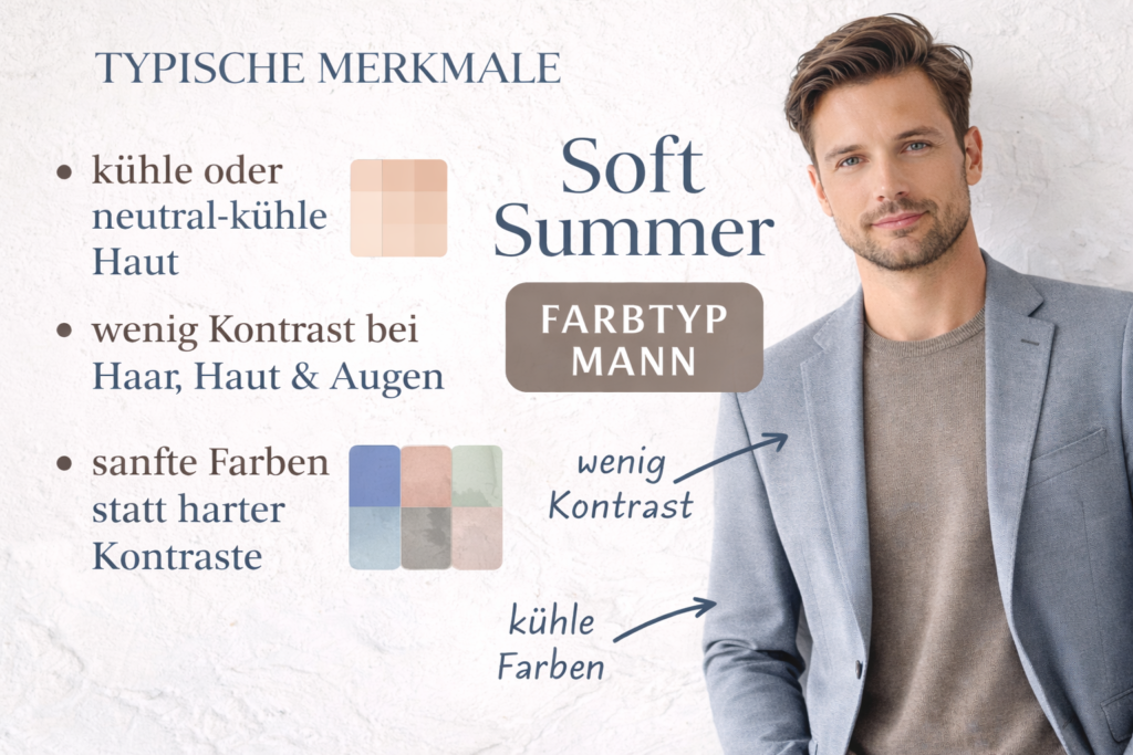 Männer Soft Summer Farbtyp Erklärung