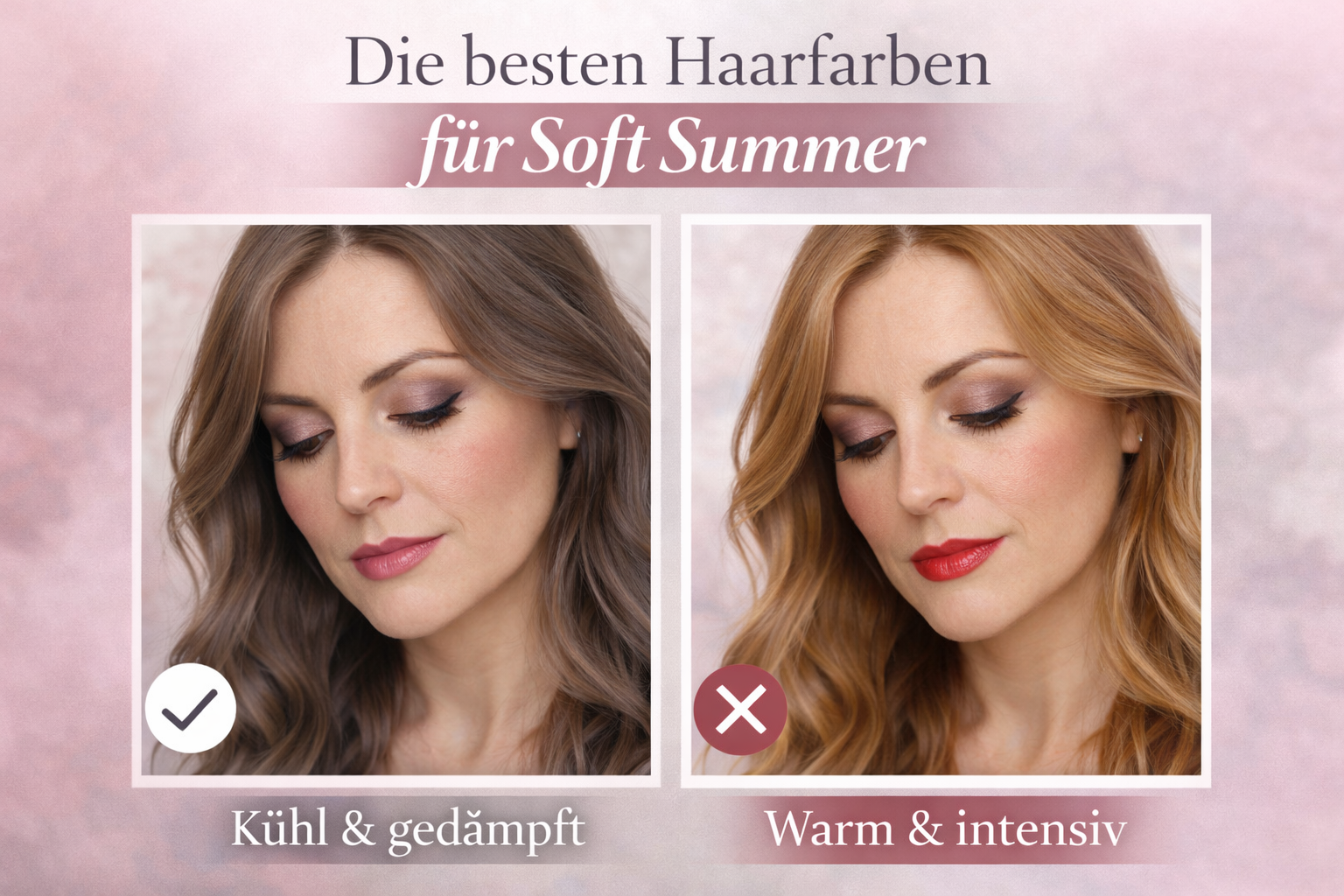 Die besten Haarfarben für Soft Summer – und warum die falsche Wahl älter wirken lässt