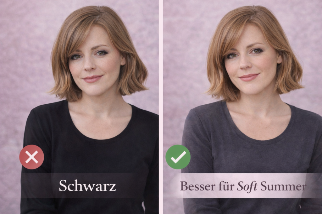 schwarzes Basic vs. graues basic Shirt