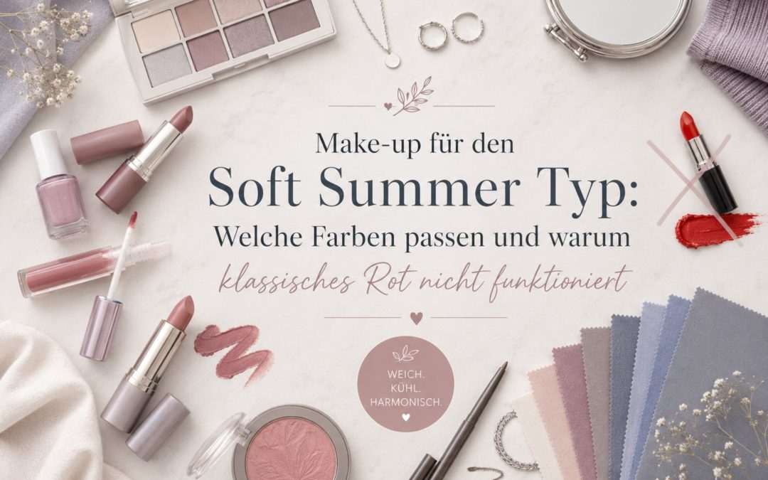 Make-up für den Soft Summer Typ: Welche Farben passen und warum klassisches Rot nicht funktioniert