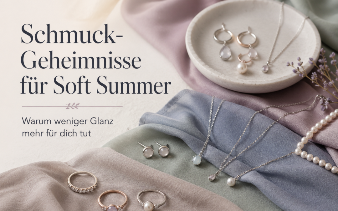 Schmuck-Geheimnisse für Soft Summer: Warum weniger Glanz mehr für dich tut