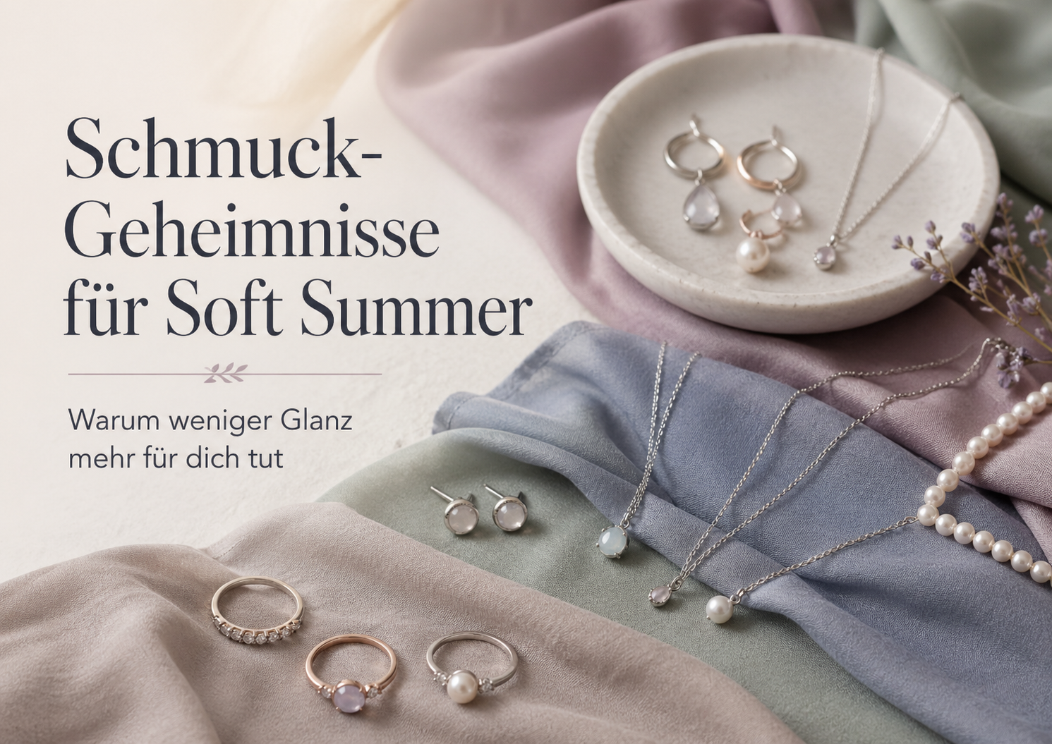 Schmuck-Geheimnisse für Soft Summer: Warum weniger Glanz mehr für dich tut