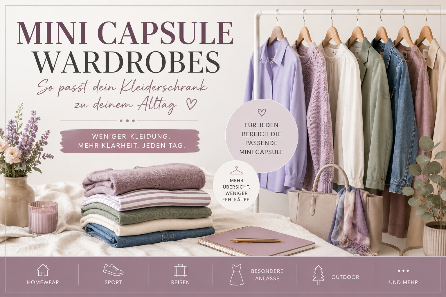 Mini Capsule Wardrobes: So baust du einen Kleiderschrank, der wirklich zu deinem Alltag passt