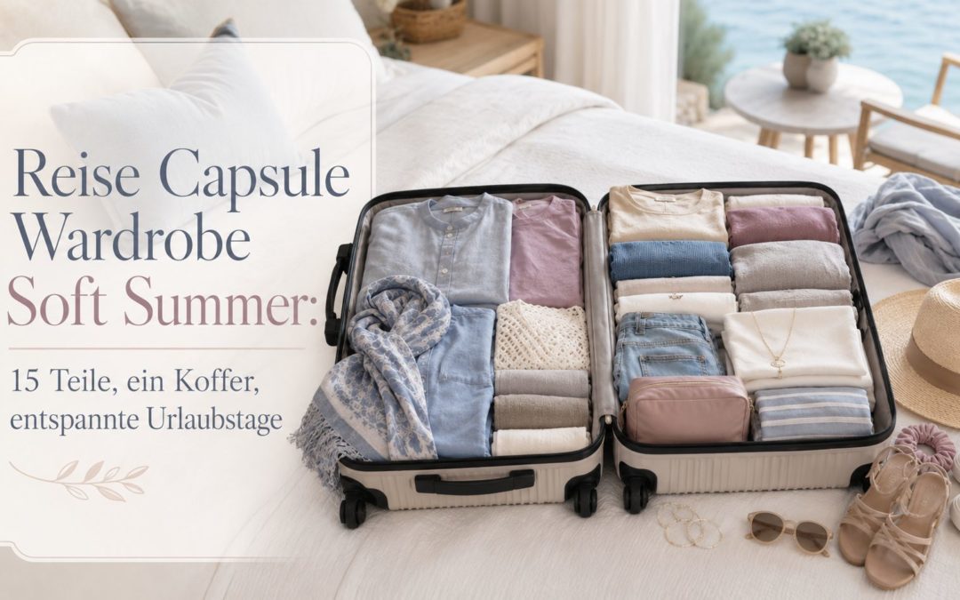 Reise Capsule Wardrobe Soft Summer: 15 Teile, ein Koffer, entspannte Urlaubstage