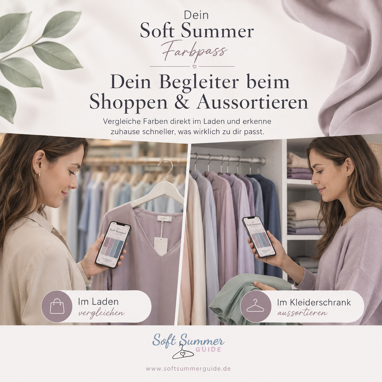 Soft Summer Farbpass beim Shoppen und Aussortieren im Kleiderschrank