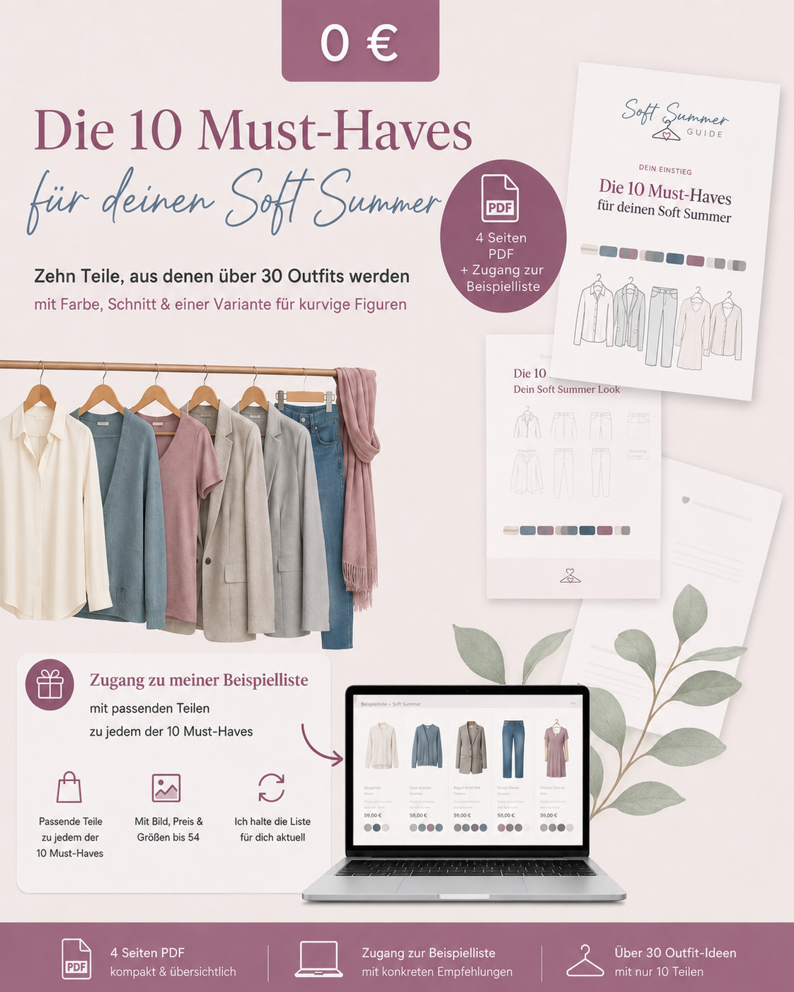Die 10 Must-Haves für Soft Summer – Vorschau der PDF-Liste