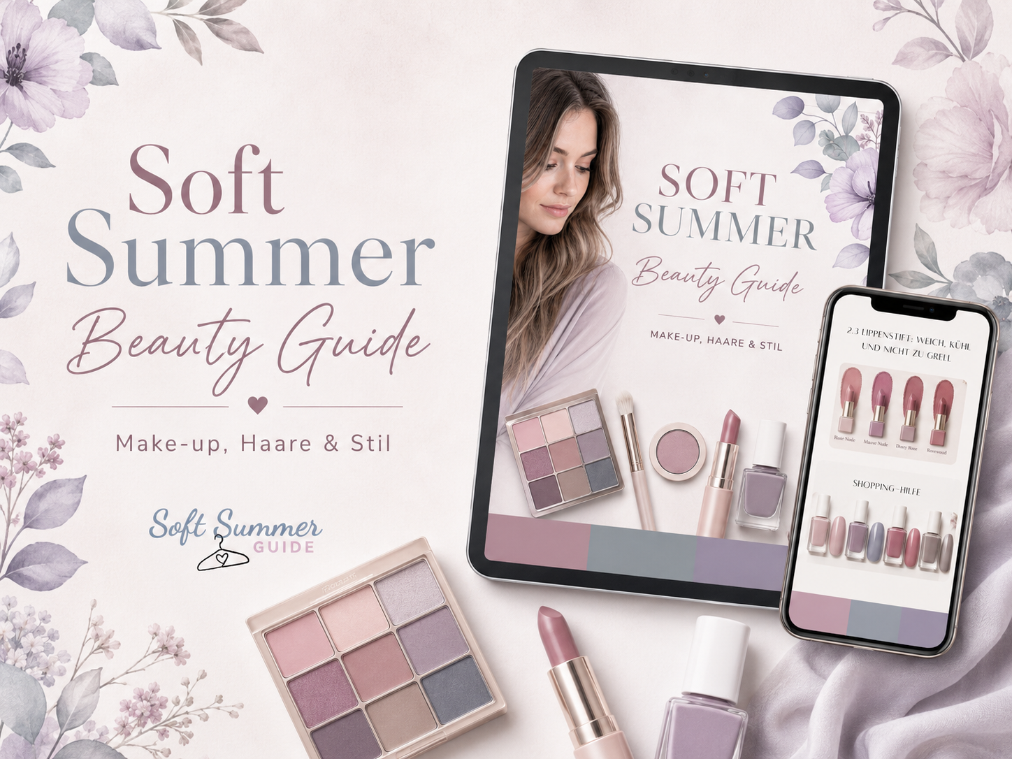 Soft Summer Beauty Guide als digitaler PDF-Guide für Make-up, Haare und Stil