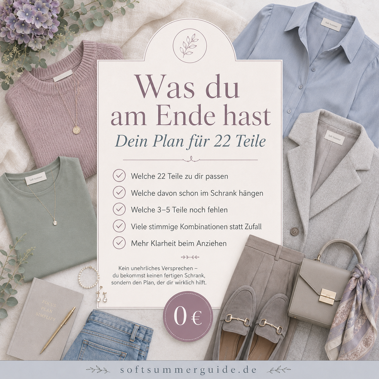 Das Ergebnis nach fünf Tagen: die fertige Liste deiner 22 Teile